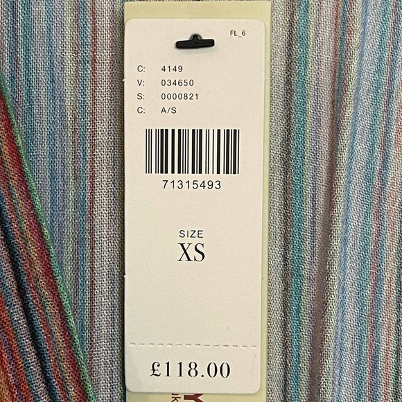 NEW Anthropologie Conditions Apply Stripe V-Neck Jumpsuit Pockets Size XS - Picture 5 of 11